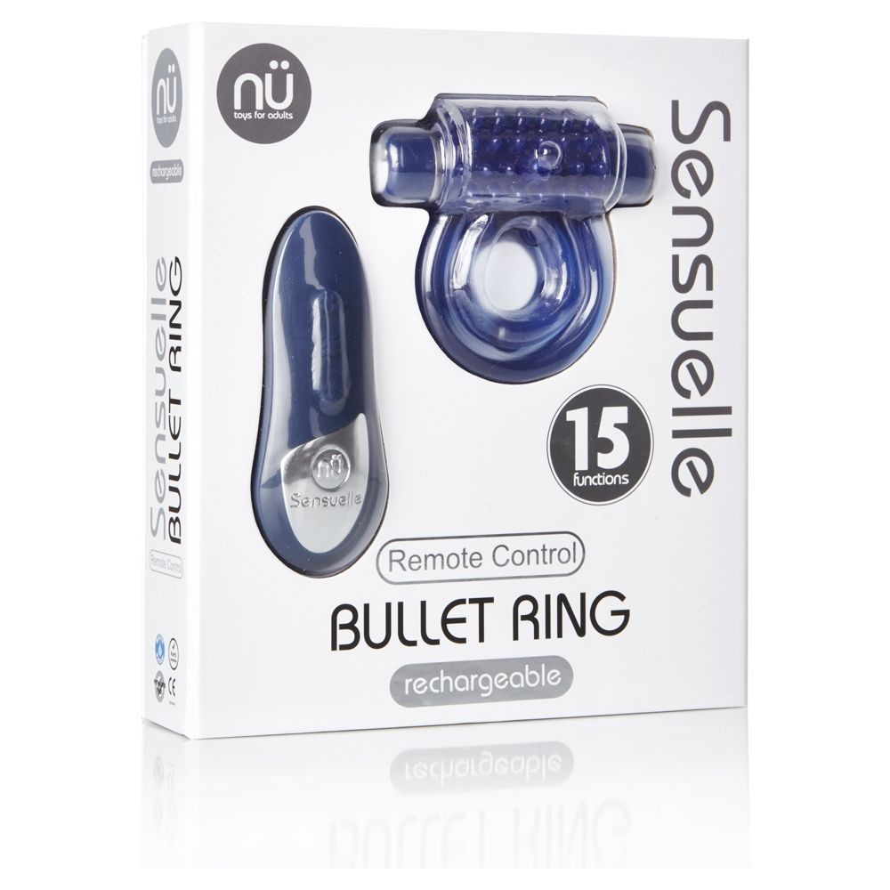 Nu Sensuelle Remote Control 15 Function Cockring Blue