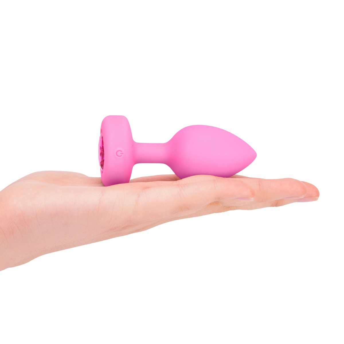 b-Vibe Vibrating Heart Plug Pink S/M