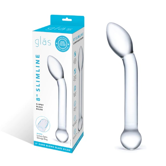 Glas 8inch Slimline G Spot Dildo