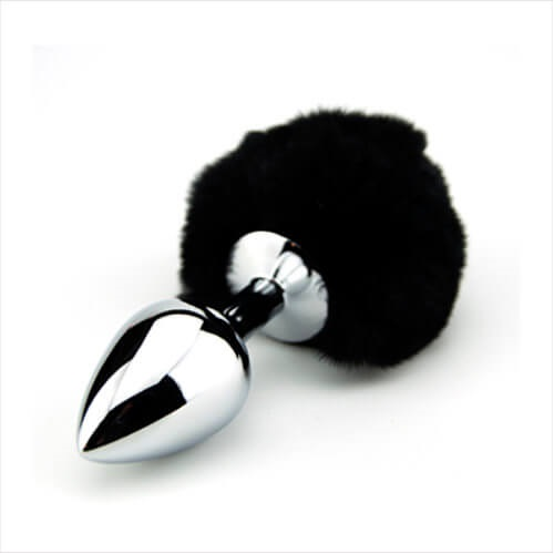 Furry Fantasy Black Bunny Tail Butt Plug