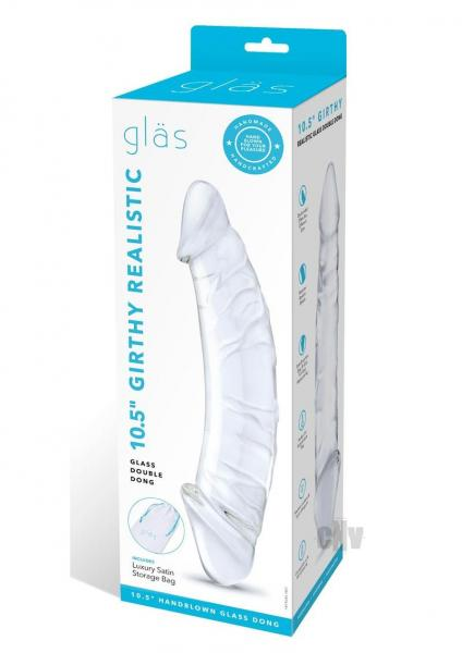 Glas Girthy Realistic Glass Double Dong 10.5 In.