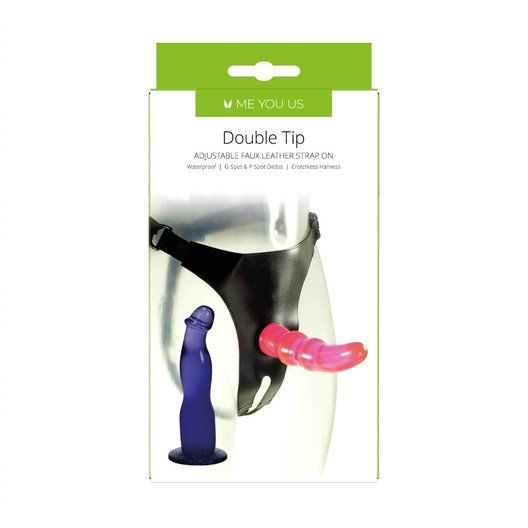 Me You Us Double Tip Strap-On Harness Kit With 2 Dildos