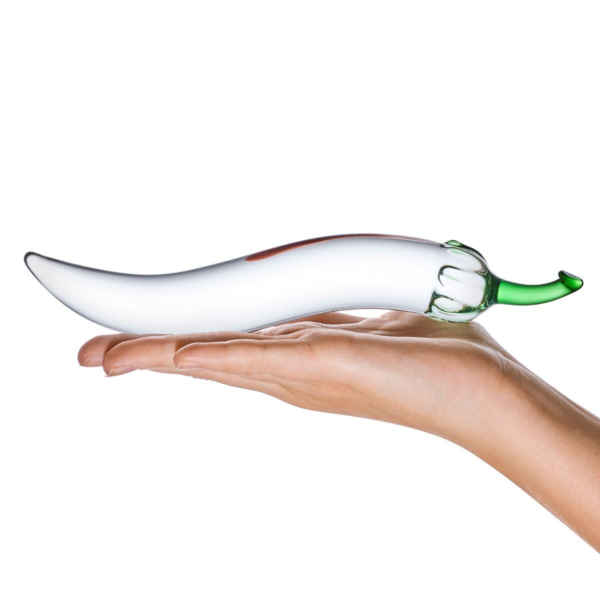 Glas 8.25inch Naturals Chili Pepper Dildo Clear