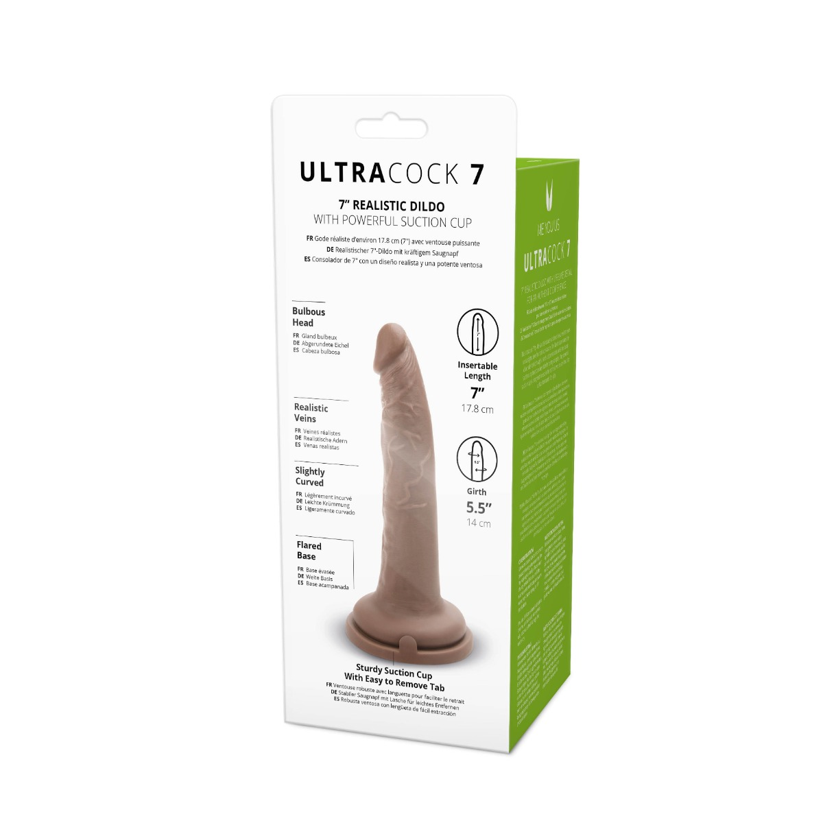 Me You Us Ultra Cock 7inch Caramel Realistic Dildo