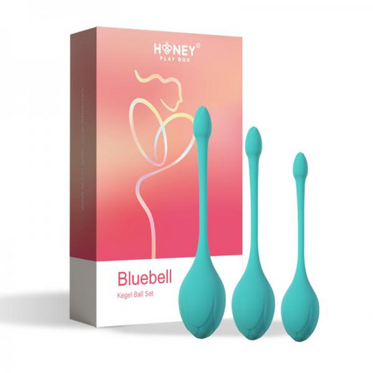 Bluebell Floral 3 Size & Weight Kegel Ball Exercise Set - Blue