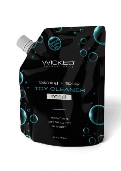 Wicked Sensual Care Foaming + Spray Toy Cleaner Refill Pouch - 24 Oz