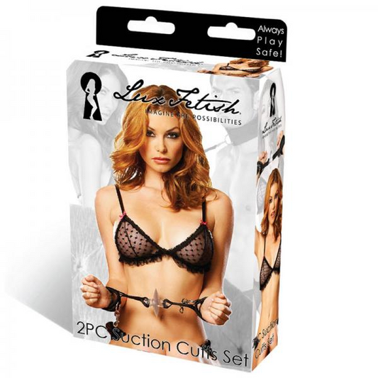 Lux Fetish Sexy Suction Cuffs Black