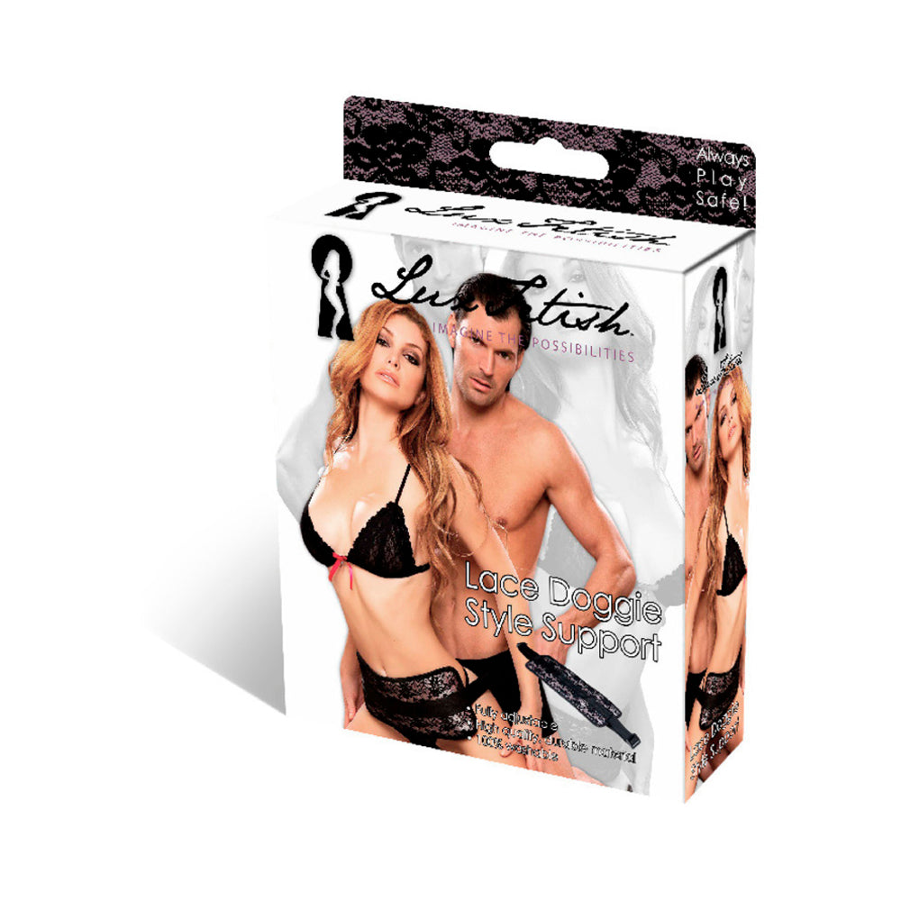 Lux Fetish Doggie Style Support Black Sex Sling