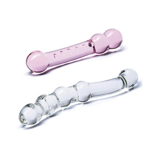 Double Pleasure Glas Dildo Set 2pc