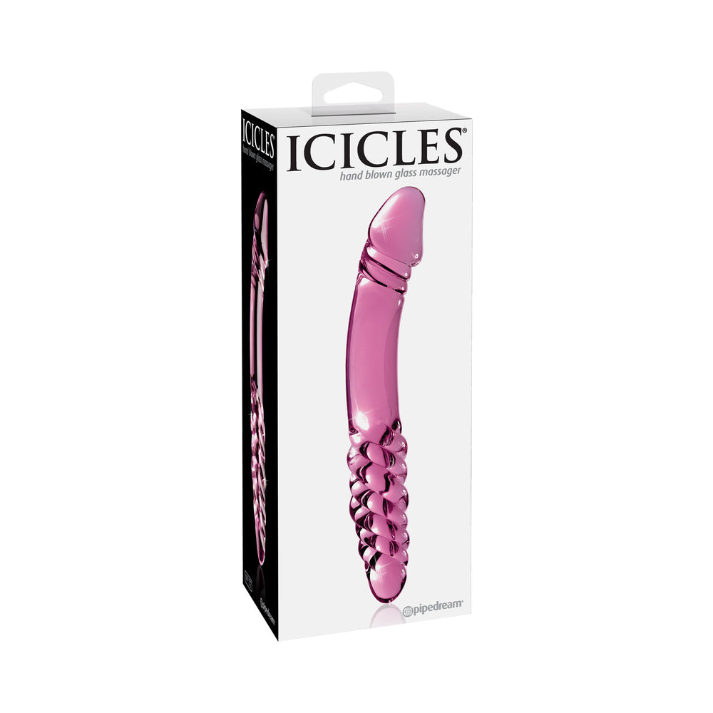 Icicles No 57 Glass Double Dildo Pink