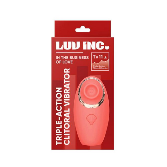 Luv Inc Tv11 Triple-action Clitoral Vibrator Coral