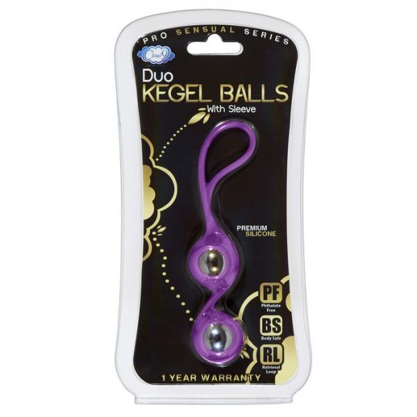 Duo Kegel Balls Purple with Sleeve