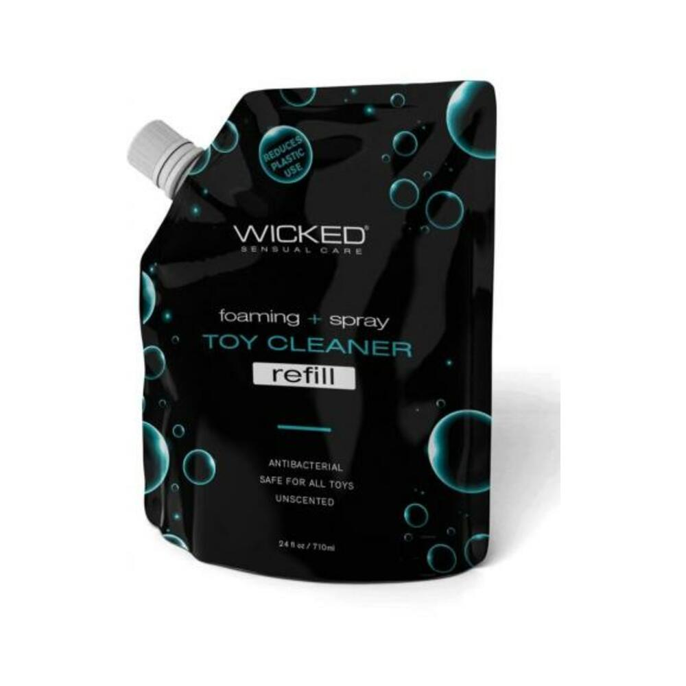 Wicked Sensual Care Foaming + Spray Toy Cleaner Refill Pouch - 24 Oz