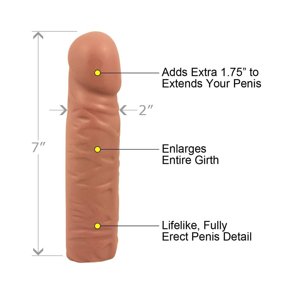 Dynamic Strapless Penis Extension 7 inches Beige