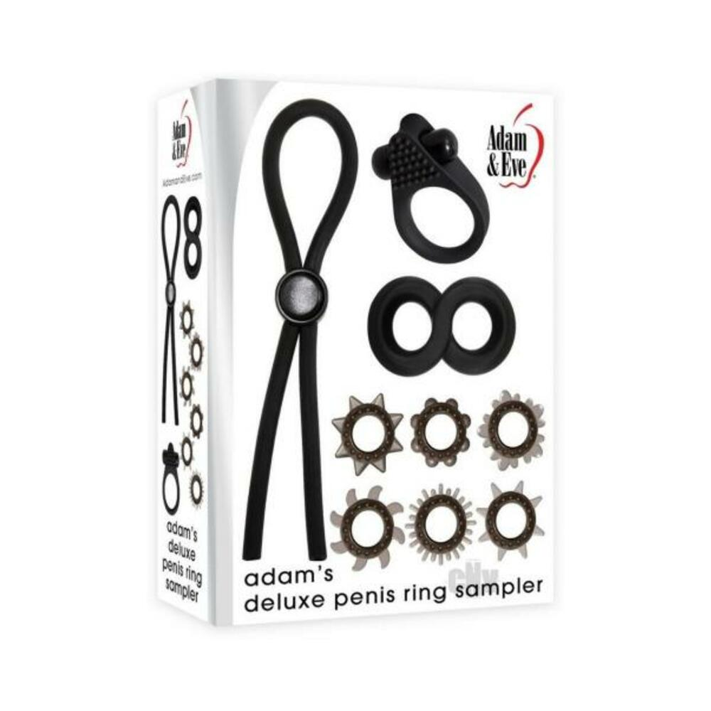 Aande Adams Deluxe Penis Ring Sampler Blk