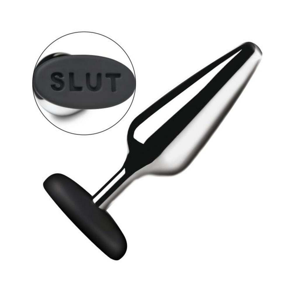 Butt Slut Metal & Silicone Butt Plug