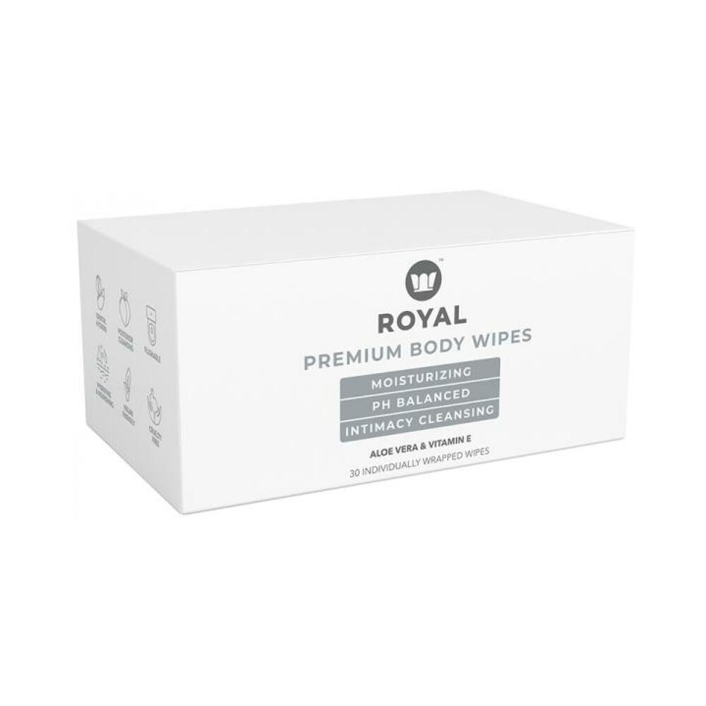 Royal Condom Intimacy Cleansing Wipes Box 30 Count