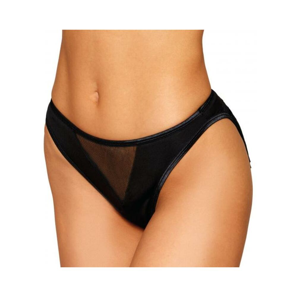 Heart Back Panty W/ Fringe Black Large